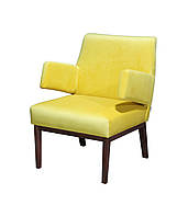 Крісло для кафе Montero м'яке на дерев'яних ніжках з підлокітниками (Megastyle ТМ)