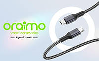 Кабель Oraimo USB C для USB C 10 футів 100 Вт, довгий кабель для швидкого заряджання типу CH