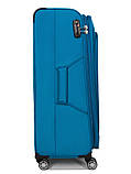 Валіза велика L тканина бірюза 77х47х32+5см/119л/3.9кг/Snowball 87303, фото 4