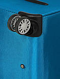 Валіза середня M тканина бірюза 67х41х27(+5)см/83л/3.2кг/Snowbal 87303, фото 9