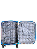 Валіза середня M тканина бірюза 67х41х27(+5)см/83л/3.2кг/Snowbal 87303, фото 10