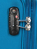 Валіза велика L тканина бірюза 77х47х32+5см/119л/3.9кг/Snowball 87303, фото 8