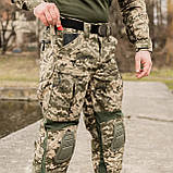 Штани тактичні з наколінниками 12 кишень GRIFON Tornado піксель ЗСУ (ММ-14) ріп-стоп (літні), фото 2
