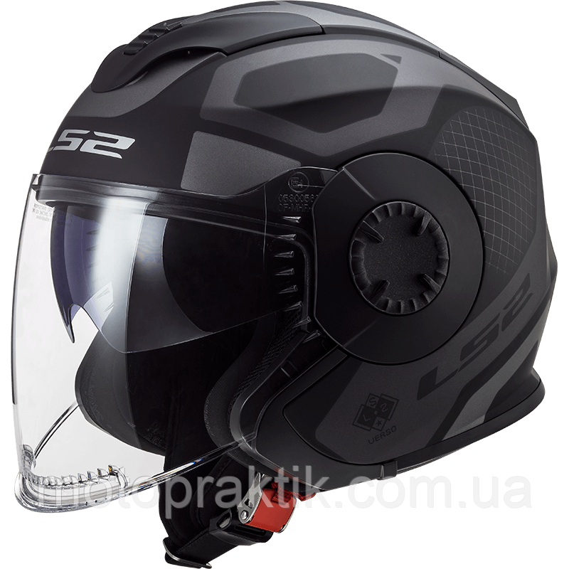 LS2 OF570 VERSO Marker Matt Black Titanium, XXS Мотошолом лицевик з окулярами та козирком
