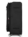 Валіза велика L тканина чорна 77х47х32(+5)см/119л/3.9кг/Snowball 87303, фото 7