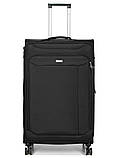 Валіза велика L тканина чорна 77х47х32(+5)см/119л/3.9кг/Snowball 87303, фото 2