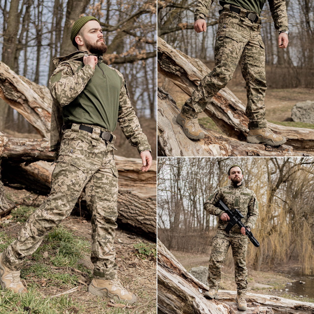 Тактичний костюм 3 в 1 PATRIOT SET (бойова сорочка Ubacs(Убакс)+кітель+штани Apex) Піксель М14 GRIFON