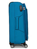 Валіза середня M тканина бірюза 67х41х27(+5)см/83л/3.2кг/Snowbal 87303, фото 4