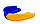 Капа боксерська PowerPlay 3311 SR Синьо-Жовта, фото 2
