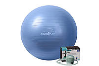 М'яч для фітнесу та гімнастики PowerPlay 4001 65 см синій + насос
