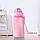 Пляшка для води CASNO 400 мл MX-5028 More Love Рожева з соломинкою, фото 2