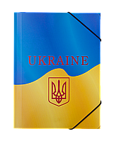 Папка на гумках B5 Buromax Ukraine жовта