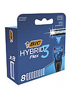 Змінні картриджі для гоління (леза) BIC Flex 3 Hybrid чоловічі (8 шт)