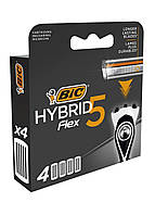 Змінні картриджі для гоління (леза) BIC Flex 5 Hybrid чоловічі (4 шт)