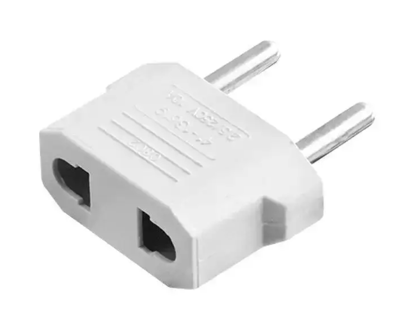 Мережевий перехідник під плоску та євро вилку 220V 10A White, фото 1