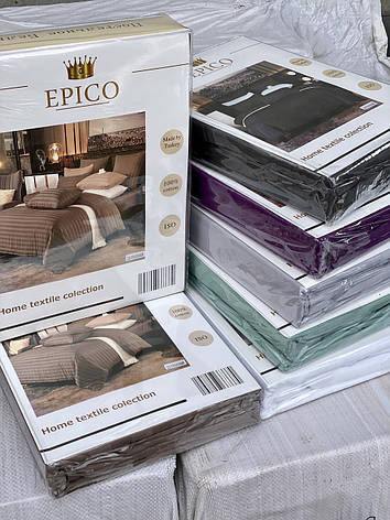 Постільна білизна Epico Stripe Satin - Евро розмір, фото 2