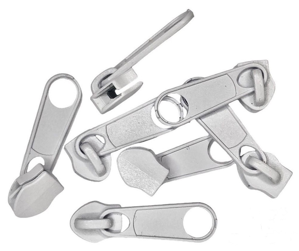 Бігунки для рулонної блискавки Спіраль (Тип 5) білі 100шт/уп