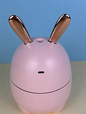 Зволожувач повітря з підсвічуванням зайчик Humidifier, рожевий, фото 5
