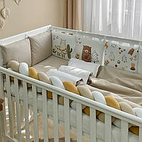 Комплект постельного детского белья для кроватки Art Design Альпака бежевый топ