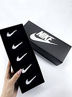 Високі чоловічі Шкарпетки Nike / найк - Чорні - Подарунковий набір у коробці 5 пар