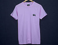 Мужская футболка Stussy розового цвета