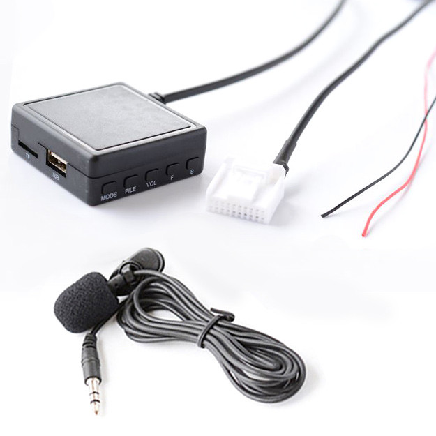 Bluetooth USB AUX адаптер TOYOTA 20-pin з мікрофоном, для штатної магнітоли Camry Corolla Highlander Prado