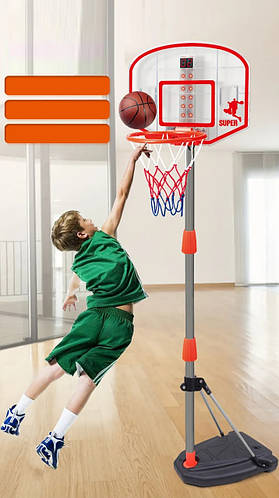 Купить Детское баскетбольное кольцо с электронным таблом 97 - 170 см ...