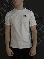 Мужская футболка The North Face в белом цвете || Хлопковая мужская футболка