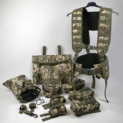 РПС Комплект 11 підсумків АК Ремінно-плечова система з 11 підсумками Піксель