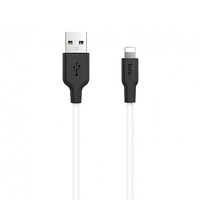 Кабель Hoco X21 Plus Silicone USB - Lightning 2.4A/1m (черно-белый)