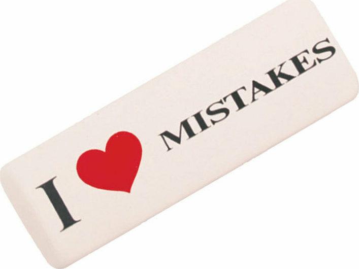 Стірательная гумка велика I love mistakes FACTIS