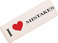 Ластик прямоугольный большой "I love mistakes" FACTIS