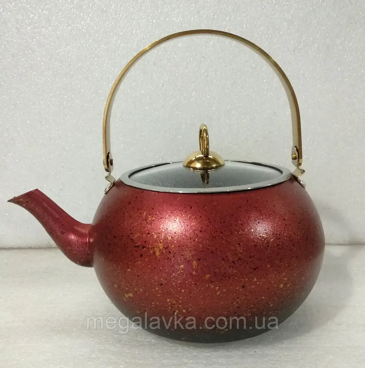 Чайник 3 л з антипригарним покриттям червоний (Туреччина) OMS 8212-XL-Red — MegaLavka