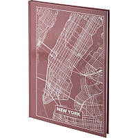 Зошит А4 тверда обкладинка 96 аркушів Axent 8422 Maps New York Канцелярська книга