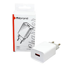 Зарядний пристрій (зарядка) для телефону Mibrand MI-206Q USB 18 W Білий (MIWC/206QUW), фото 4