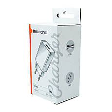 Зарядний пристрій (зарядка) для телефону Mibrand MI-206Q USB 18 W Білий (MIWC/206QUW), фото 5