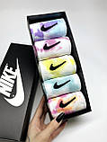 Набір у коробці 5 пар високі чоловічі шкарпетки Nike/найк — Tie-Dye кольорові Подарунковий тай дай, фото 3