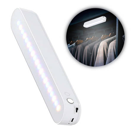 LED-лампа акумуляторна (магнітна) Mibrand Magnetic з пультом Білий (MILM/01W), фото 1