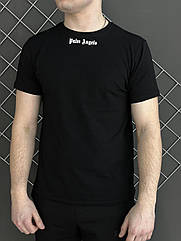 Чоловіча футболка  Palm Angels у чорному кольорі  ||  Бавовняна чоловіча футболка