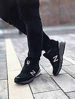 Женские кроссовки New Balance 990v5 Black (чёрные) осенне-весенние повседневные спортивные кроссы 6571 cross