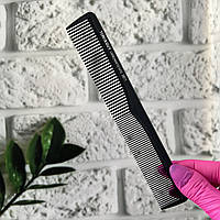 Расчёска прямая с густыми и редкими зубцами планка для стрижки TONI&GUY Carbon antistatic 0811 черный