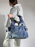 Женская подарочная сумка Prada Sport Lite Blue(синяя) KIS05056 красивая, стильная, спортивная сумка на текстил