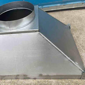 Парасолька витяжна купольна пристінна з оцинкованої сталі - Розміром 1000х1000 мм для альтанки будинку