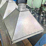 Витяжка витяжної купольної форми з оцинкованої сталі, розмір 700 х 700 мм для мангалу (Острівний), фото 8