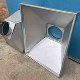 Витяжка витяжної купольної форми з оцинкованої сталі, розмір 700 х 700 мм для мангалу (Острівний), фото 4