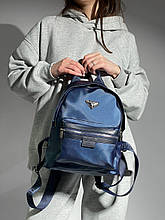 Жіночий стильний рюкзак Prada Re-Nylon Small Backpack Blue (синій) KIS05058 красивий міський місткий П cross