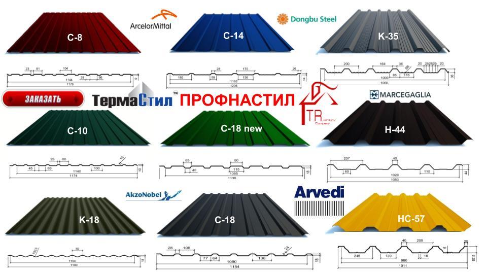 Профнастил С-18 / RAL 8017 / 0,5 мм / ArcelorMittal - фото 10 - id-p737492867