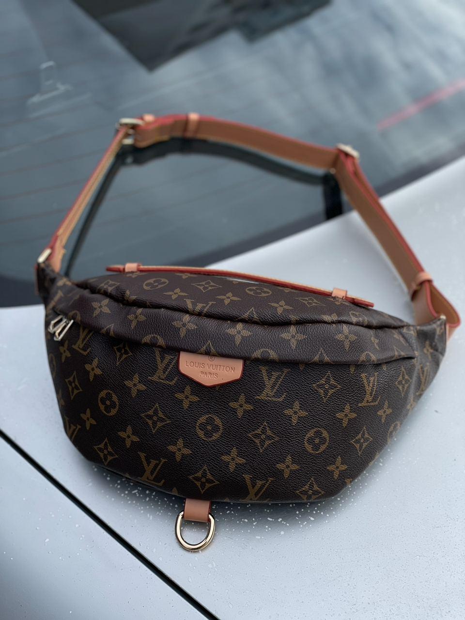 Жіноча подарункова сумка Louis Vuitton Discovery Bumbag PM Brown/Camel (коричнева) K6101148 модна стильна ба топ, фото 1