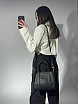 Жіноча сумка-шопер Marc Jacobs The Tote Bag Mini Black (чорна) KIS02137 стильна сумка в міському стилі топ, фото 3