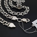 Срібна цепочка з хрестиком чоловіча. Двосторонній срібний хрест св Миколай і чоловічий ланцюжок бісмарк, фото 7